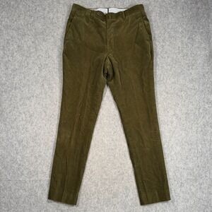 Ring Jacket Army Green Corduroy Dress Pants Trousers Men's Size 46 US 30x31‎